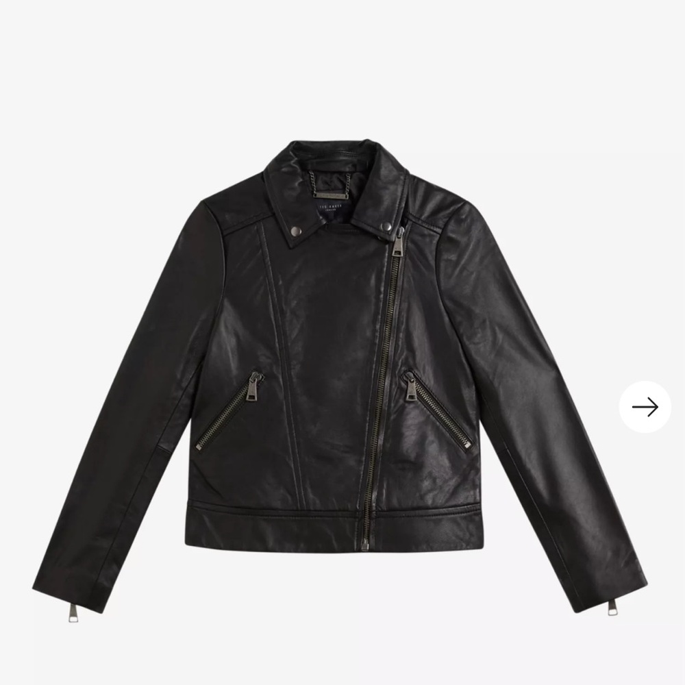 ted beker fitted Ellaar Leather Biker Jacket - Picture 2 of 10